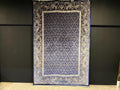 5x8 ft Blue Floral Modal Silk Rug, Elegant Living Room Rug