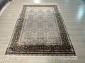 5x8 ft Cream Floral Silk Rug, Turkish Area Rug, Luxury Traditional Living Room Carpet