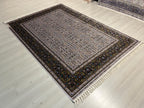 5x8 ft Cream Floral Silk Rug, Turkish Area Rug, Luxury Traditional Living Room Carpet