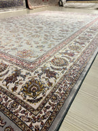 5x8 ft Gray Floral Silk Rug, Turkish Style Modern Area Rug