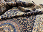 Navy Blue Modal Silk Rug, Turkish Runner, 3x10 ft