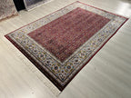 Red Floral Turkish Silk Rug, 5x8 ft, Anatolian Rug