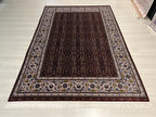 Red Floral Turkish Silk Rug, 5x8 ft, Anatolian Rug