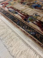 2x3 Last Supper Rug, Christian Tableau, Modal Silk Wall Decor, Religious Tapestry
