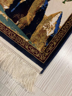 2x3 Cappadocia Balloon Rug, Modal Silk Tableau, Fairy Chimneys, Turkish Wall Decor
