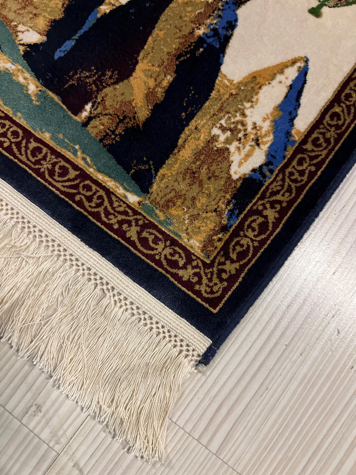 2x3 Cappadocia Balloon Rug, Modal Silk Tableau, Fairy Chimneys, Turkish Wall Decor
