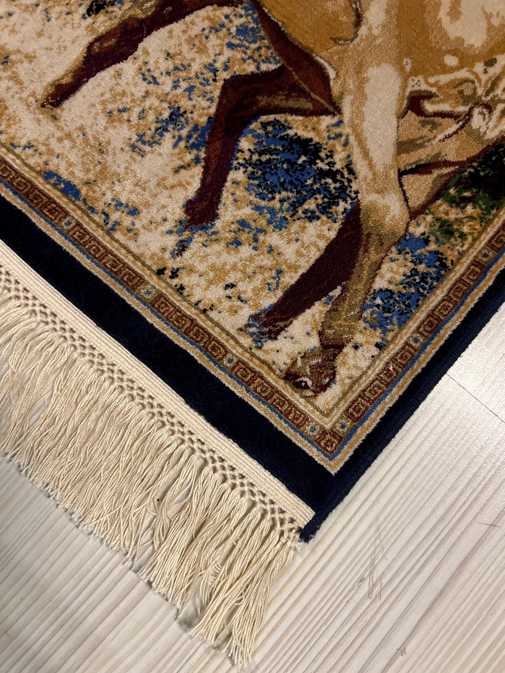 2x3 Horse Silk Rug, Turkish Wall Tapestry, Modal Silk Table, Home Decor