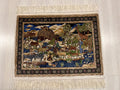 2x3 Noahs Ark Rug, Modal Silk Rug, Turkish Tableau Carpet, Biblical Decor, Wall Hanging