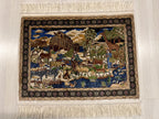 2x3 Noahs Ark Rug, Modal Silk Rug, Turkish Tableau Carpet, Biblical Decor, Wall Hanging