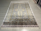 5x8 ft Cream Silk Oriental Rug, Traditional Turkish Area Carpet, Luxury Living Room Rug