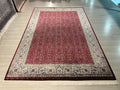 7x10 ft Red Silk  Rug, Floral Design, Luxury Turkish Style Rug
