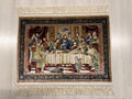2x3 Last Supper Rug, Christian Tableau, Modal Silk Wall Decor, Religious Tapestry
