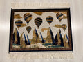 2x3 Cappadocia Balloon Rug, Modal Silk Tableau, Fairy Chimneys, Turkish Wall Decor