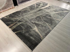 7x10 Modern Bamboo Blend Area Rug, Gray Beige Green Contemporary Living Room