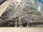 7x10 Modern Bamboo Blend Area Rug, Gray Beige Green Contemporary Living Room