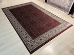 7x10 ft Red Silk  Rug, Floral Design, Luxury Turkish Style Rug
