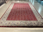 7x10 ft Red Silk  Rug, Floral Design, Luxury Turkish Style Rug