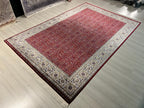 7x10 ft Red Silk  Rug, Floral Design, Luxury Turkish Style Rug