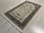 Bamboo Silk Prayer Rug 2.62x4.10 ft, Classic Floral Islamic Prayer Carpet