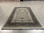Bamboo Silk Prayer Rug 2.62x4.10 ft, Classic Floral Islamic Prayer Carpet