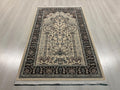 Bamboo Silk Prayer Rug 2.62x4.10 ft, Classic Floral Islamic Prayer Carpet