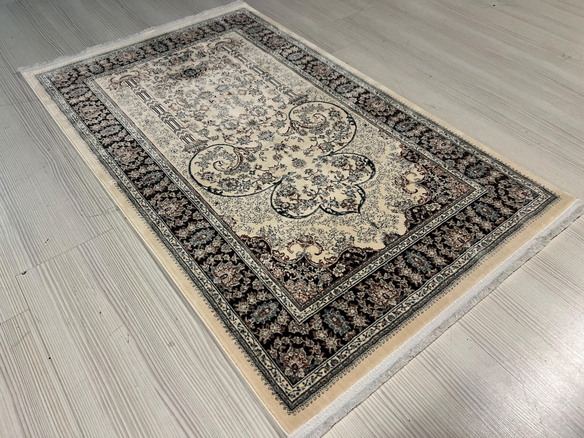 Bamboo Silk Prayer Rug 2.62x4.10 ft, Classic Floral Islamic Prayer Carpet