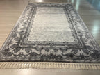 Damask Modal Silk Rug, Modern Area Rug (5.24X7.54 ft)