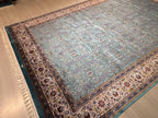 5x8 Turkish Modal Silk Rug, Blue Oriental Design, Luxury Living Room Decor