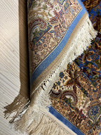 3x4 ft Tree of Life Rug, Turkish Blue Area Rug, Traditional Home Decor Carpet