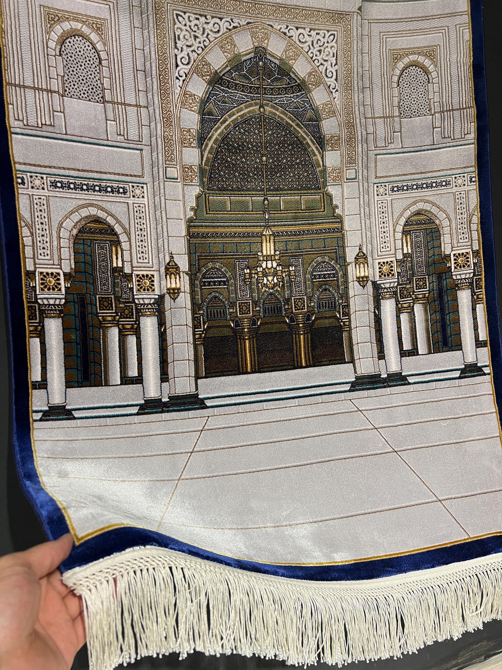 Luxury Turkish Prayer Rug, Modal Silk Sajjadah, Mosque Design, Islamic Prayer Mat