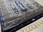 3x5 ft Modern Blue Modal Silk Rug Runner, Turkish Style Hallway Decor