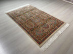 Silk Prayer Rug, Floral Mihrab Rug, Islamic Decor, Luxury Prayer Mat
