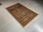 Silk Prayer Rug, Floral Mihrab Rug, Islamic Decor, Luxury Prayer Mat