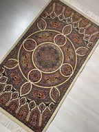 3x5 ft Tree of Life Modal Silk Rug, Turkish Accent Rug, Ottoman Floral Carpet