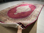 5x8 ft Red Bamboo Silk Rug, Luxury Turkish Style Rug, Oriental Silk Carpet