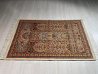 Silk Prayer Rug, Floral Mihrab Rug, Islamic Decor, Luxury Prayer Mat