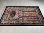 Modal Silk Prayer Rug, Floral Vase Turkish Accent Prayer Mat