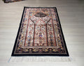 Modal Silk Prayer Rug, Floral Vase Turkish Accent Prayer Mat