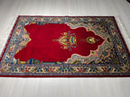 Burgundy Modal Silk Prayer Rug, Ottoman Mihrab Accent Rug for Home Decor