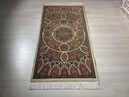 3x5 ft Tree of Life Modal Silk Rug, Turkish Accent Rug, Ottoman Floral Carpet