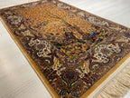 3x4 ft Modal Silk Tree of Life Rug, Turkish Wall Carpet, Nature Art Rug