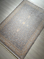 5x8 ft Gray Floral Silk Rug, Turkish Style, Luxury Living Room Rug