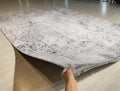 5x8 ft Abstract Diamond Bamboo Rug, Neutral Area Rug, Modern Living Room Carpet