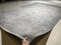 5x8 ft Gray Bamboo Rug, Vintage Medallion Area Rug, Modern Living Room Carpet