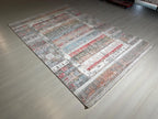 5x8 ft Boho Tribal Bamboo Rug, Multicolor Area Rug, Southwestern Living Room Carpet