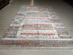 5x8 ft Boho Tribal Bamboo Rug, Multicolor Area Rug, Southwestern Living Room Carpet