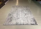 5x8 ft Abstract Diamond Bamboo Rug, Neutral Area Rug, Modern Living Room Carpet
