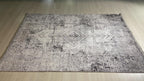 5x8 ft Abstract Diamond Bamboo Rug, Neutral Area Rug, Modern Living Room Carpet