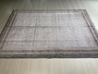 5x8 ft Modern Gray Bamboo Acrylic Rug, Geometric Living Room Area Rug