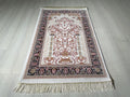 Rose Mihrab Bamboo Prayer Rug, Turkish Islamic Prayer Mat, Floral Muslim Gift